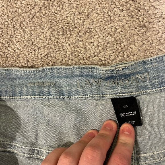 Lane Bryant Embroidered Denim Jean Shorts - Picture 6 of 8